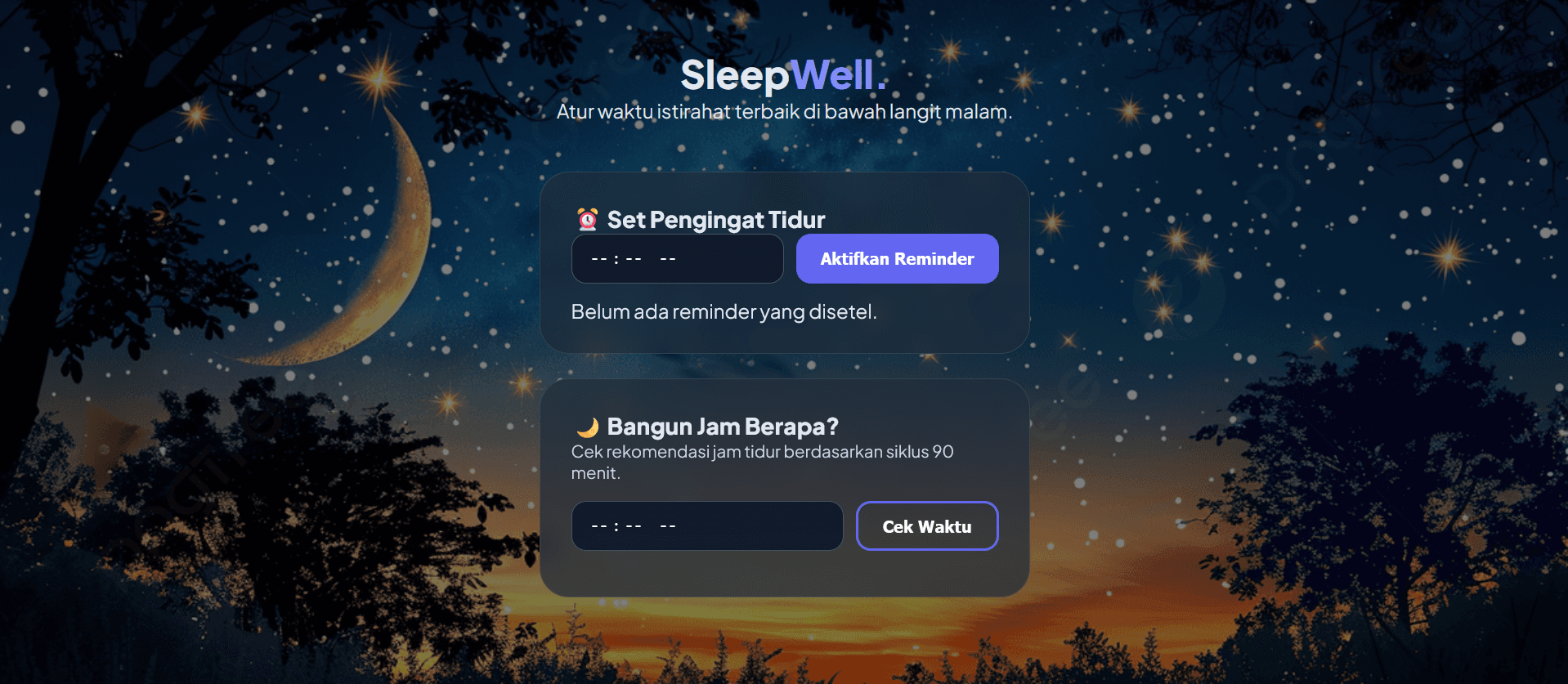 Website Alarm Tidur